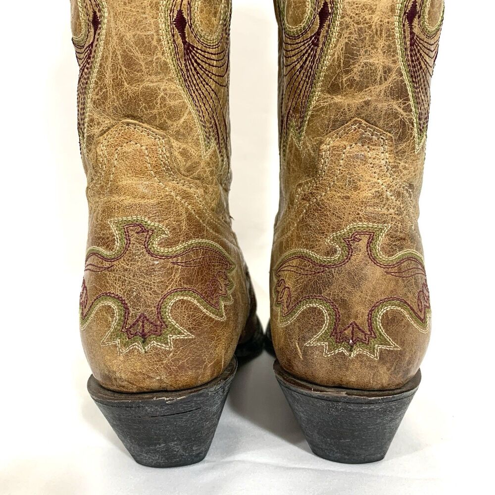 Corral Boots Style R1964 with antique saddle crackle leather Women’s Size 11 M - Picture 11 of 16